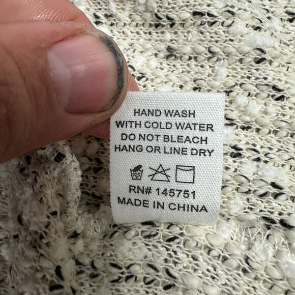 Altard State Open Front Knit Vest Size Small Beige & Black - Picture 5 of 5